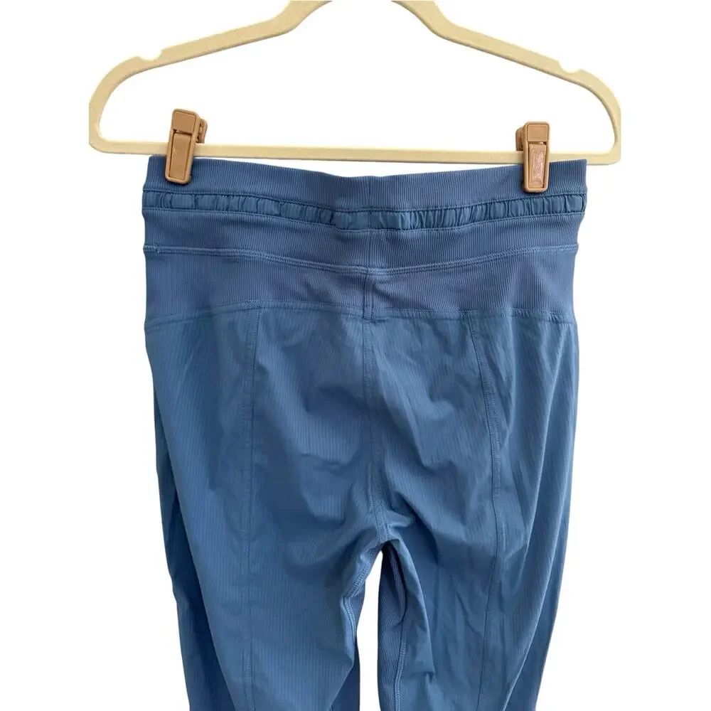 Lululemon Dance Studio Mid Rise Crop Jogger Pants 6 Blue Drawstring #NE178
